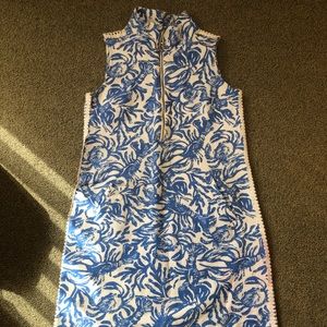 Lily Pulitzer stretchy dress - front zip up.